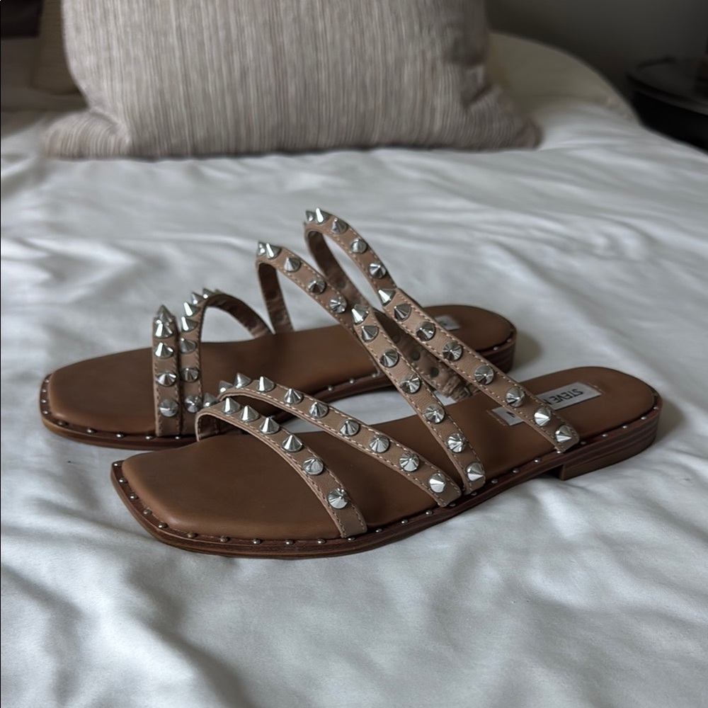 Steve Madden Brown Studded Women's Sandals
